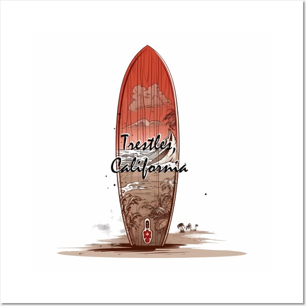 Surfing session Trestles, California Wall Art by GraphGeek